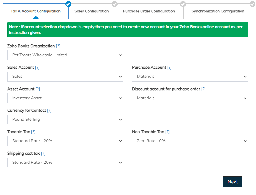 Module 1 - Tax & Account configuration