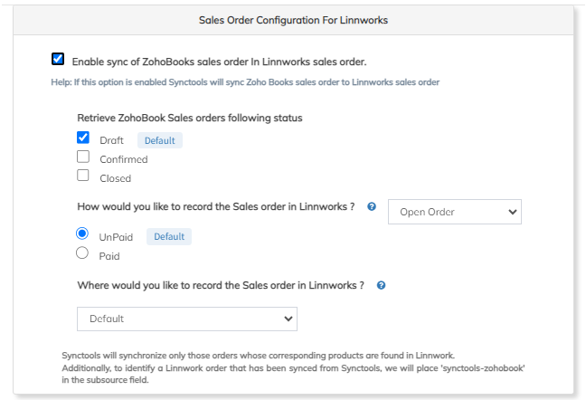 sales order For Linnworks sales order
