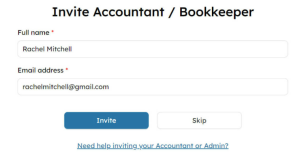 Invite an Accountant or Bookkeeper