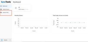 SyncTools monthly COGS report view showing cost of goods sold entries for ecommerce accounting and financial tracking