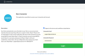 SyncTools interface for entering Linnworks API credentials to establish secure connection for ecommerce order and inventory sync