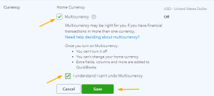 SyncTools multicurrency settings for managing transactions in multiple currencies to support global ecommerce accounting integration