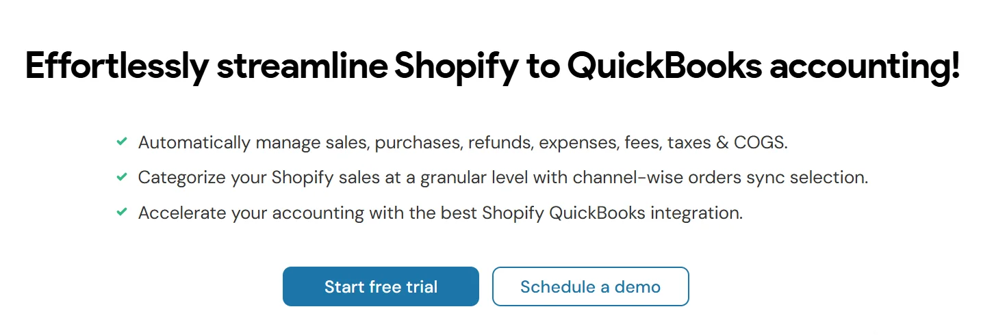Effortlessly streamline Shopify to QuickBooks accounting with automation for sales, refunds, expenses, taxes, and COGS