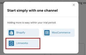 SyncTools select integration option screen for connecting ecommerce platforms with accounting software for automated data sync