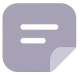 Minimal gray document icon with folded corner and text lines representing file, note, or digital document placeholder.
